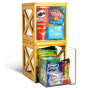 Libreria da Scrivania in Bambù WDF con 2 Cassetti, Scaffale Portaoggetti in Legno e Organizzatore Espositivo - Product Image 1