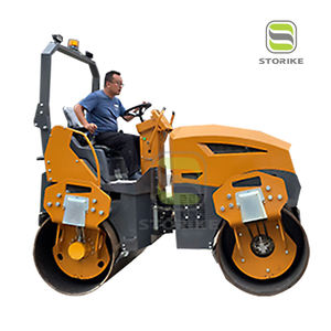 Storike Walze 1 Tonne <span class=keywords><strong>2</strong></span> <span class=keywords><strong>t</strong></span> 3t 4t Doppeltrommel Vibrationswalze Verdichter 0,3 Tonnen bis 4 Tonnen Walze für Asphaltstraßenbau - Product Image 2