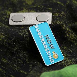 Imán de nevera personalizado de fábrica, imán de nevera de aleación metálica esmaltada plateada, logotipo, letras, palabras, imán de nevera promocional personalizado - Product Image 4