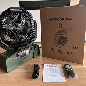 Ventilateur de camping électrique 40000 mAh à batterie, oscillation automatique, lumière, minuterie, moteur sans balais, faible bruit pour utilisation extérieure, voiture, tente - Product Image 4