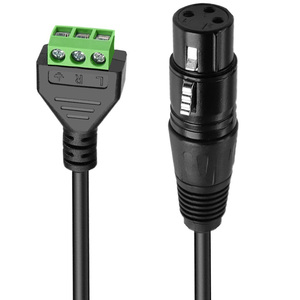 สายอะแดปเตอร์ไมโครโฟนลำโพงสเตอริโอแบบไม่ต้องบัดกรี XLR <span class=keywords><strong>3</strong></span> ขา ตัวผู้/ตัวเมีย ขั้วต่อสีเขียว สาย PVC ตัวนำทองแดงแท้ - Product Image 5