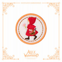 Prêt à expédier : 10 styles de patchs Alice au pays des merveilles, emballage individuel, appliques autocollantes de dessins animés pour vêtements d'enfants