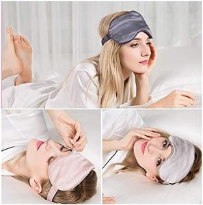 Masque de sommeil en satin de soie personnalisé avec logo, sangle réglable, masque de nuit pour femmes et hommes, durable, pour les voyages, cadeau pour les demoiselles d'honneur - Product Image 3