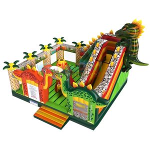 Aire de jeux gonflable dinosaures bouncy castle commercial combo bounce <b>house</b> <b>inflatable</b> dino playground - Product Image 3