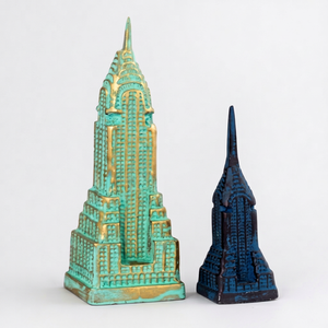 Sculpture moderne en aluminium du Monument du Empire State Building, Art déco, Artisanat végétal, Vase de table mobile, Noël, Maison, Bureau - Product Image 1