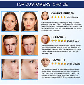 ベストセラープライベートラベルモイストフェイシャルグリコール酸パッド毛穴収縮ガジェットクリーニング化粧品サリシル酸コットンシート - Product Image 3