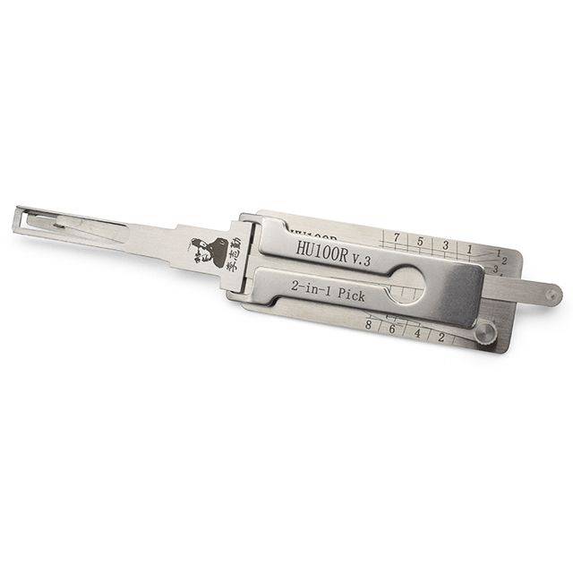 Locksmith Tool Lishi 2-in-1 Lock Pick HU100R V.3 Ign 2 in 1 Auto Pick and Decoder