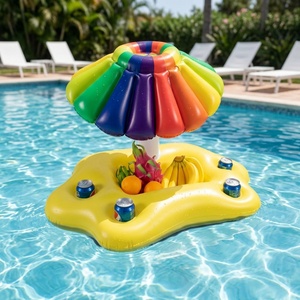 Grand porte-boissons gonflable flottant pour piscine, flotteurs pour boissons pour adultes, flotteurs pour boissons pour parc aquatique - Product Image 1