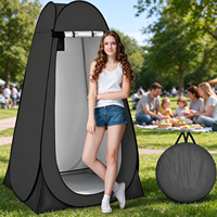 Tente de douche portable et pliable en taffetas de polyester, abri de change individuel pour salle de bain intérieure, camping et randonnée