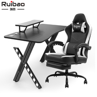 Professionnel 160cm en forme de L RGB LED écriture course ordinateur de jeu bureau personnalisé Table en bois ergonomique pour la maison Esports Gamers PC