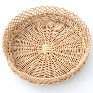Woven Willow <b>Baskets</b> Round Storage Fruit Vegetable <b>Basket</b> Natural Color Handmade - Product Image 3