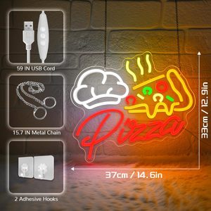 Letrero LED de Neón con Diseño de Pizza, Luz Decorativa para Pizzerías, Restaurantes de Estilo Occidental, Tiendas de Comida, Oficinas, Accesorio Popular en Internet, IP65 - Product Image 1