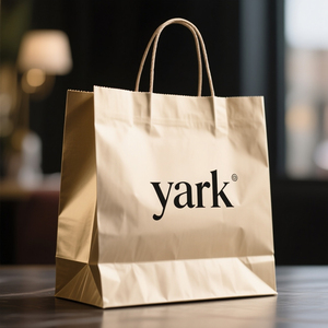 Bolsa de Papel Kraft Marrón con Cordón Personalizada, Bolsa de Compra Reutilizable Ecológica para Panadería y Supermercado - Product Image 1