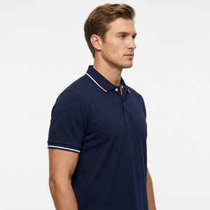 Mens Cotton <b>Polo</b> <b>Shirt</b> Short Sleeve Contrast Trim Collar T <b>Shirt</b> Casual Sports WearMen's <b>Navy</b> Blue - Product Image 5