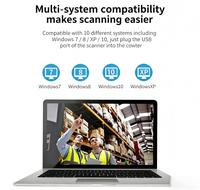 Lecteur de codes-barres filaire haute densité pour supermarchés, entrepôts et logistique express SG-3208SR, lecteur de codes QR en stock, 120 lectures/secondes