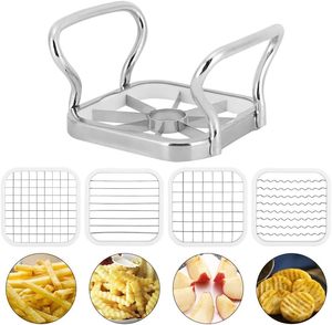 Trend Multifunctional 5-in-1 Stainless Steel Eco-Friendly Microwave Safe Potato <b>Vegetable</b> <b>Fruit</b> Cutter Chipper Chopper <b>Tool</b> - Product Image 1