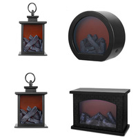 Lampe LED à effet flamme, lampe de cheminée, style européen, objet décoratif créatif, veilleuse portable, lampe à flamme
