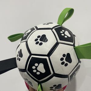 Juguete para Perros, Pelota de Fútbol Resistente y Suave con Correas, Juguete Interactivo para Perros, Juguete Acuático para Perros, Pelotas Resistentes para Perros, Entrenamiento de Cachorros - Product Image 5