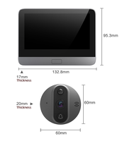 Caméra de porte vidéo WiFi 1080P avec écran LCD, vision nocturne, contrôle par application Tuya pour la sécurité de l'appartement et de la maison