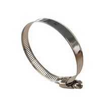 Mini-collier de serrage américain 8 mm en acier inoxydable 304 perforé à vis sans fin, clip de tuyau compact pour ligne de frein et de vide de véhicule