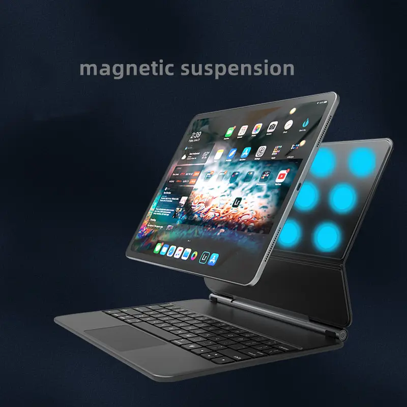Meilleurs produits de vente étui à clavier à suspension magnétique pour étui à clavier ipad clavier magique tablette avec clavier