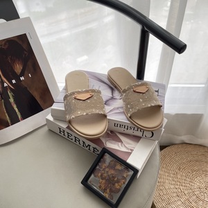 Sandalias de Mujer de Lujo INS 2025, Nuevas, de Alta Calidad, Retro, Estampadas, para Exteriores, Moda, Pantuflas de Una Pieza - Product Image 6