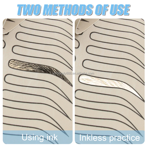 Etiqueta privada ceja tatuaje práctica piel Microblading látex herramienta de entrenamiento para maquillaje permanente sin tinta Microblading práctica - Product Image 4