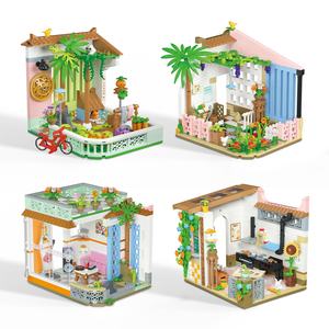 Juego de Bloques de Construcción de Casas de Jardín con Vista a la Ciudad, Tipo 4 en 1, Novedad de 2024, Bloques de Cristal para Construir Casas de Flores, Ladrillos para Niños, Juguetes de Bricolaje - Product Image 1