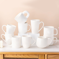 Tasses à café en porcelaine en gros, vierges, blanches, en céramique, pour sublimation, pour café, thé, latte, soupe, lait, chocolat chaud