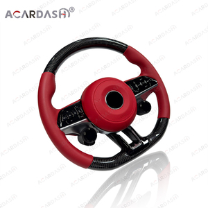 Acardash para <span class=keywords><strong>Maserati</strong></span> GranTurismo GT/GC <span class=keywords><strong>2007</strong></span>-2022 ACARDASH 2025 Nuevo Volante Mejorado de Fibra de Carbono Roja/Cuero - Product Image 5