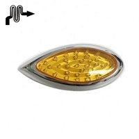 6 "LED larme côté feu de position remorque voitures camion Bus tracteurs 12V Chrome lunette boîtier queue/frein/clignotant Position