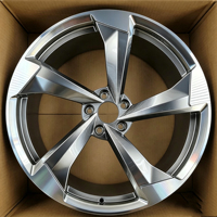 Nouvelles jantes en alliage d'aluminium forgé concave sur mesure argentées 19-21 pouces 5x112 114.3 compatibles avec Audi A8/S8/Q8/A7/S7/Q7 - Ajustement universel
