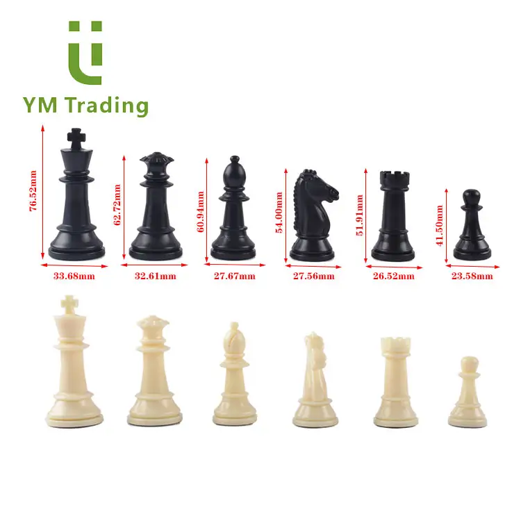 YUMING High Quality Chess Game Mat Waterproof Vinyl Chess Board Plastic Pieces