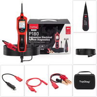 Probador de Circuitos del Sistema Eléctrico Automotriz TopDiag P180, 9V-30V, Relé, Diodo, Osciloscopio, Probador de Interruptores de Circuito