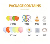 Ballon blanc en forme de chiffres pour le 1er et 2e anniversaire des enfants, décoration de scène de fête pour 3 ans, toile de fond murale