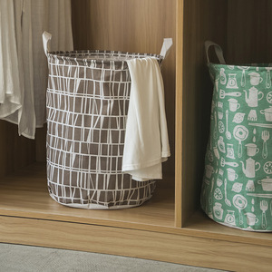 Cesto para la ropa sucia de estilo nórdico minimalista, cesto de tela para almacenamiento, cesto para la ropa sucia del hogar, cesto para ropa sucia, baño - Product Image 4