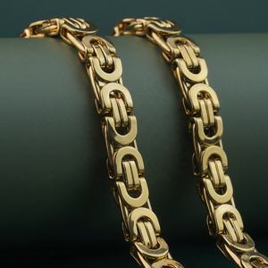 Collar Bizantino Personalizado al por Mayor, Collar de Lujo para Hombre Estilo Hip Hop, Collar Bizantino de Acero Inoxidable para Hombre - Product Image 5