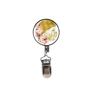 4cm Printed Pattern Retractable Steel Wire Rope Kitchen Towel Hook <b>Clip</b> (No Drill Required) - Product Image 5