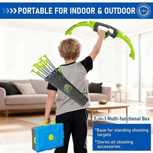 Arc et flèches pour enfants, ensemble de tir à l'arc 3-en-1 avec éclairage LED, flèches à ventouse, étuis à flèches, jouets de sport intérieur/extérieur - Product Image 6