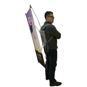 威海Wisezone独特设计防水广告背包广告牌横幅醒目人体移动促销背包