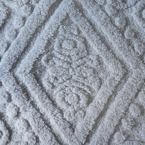 100% polyester sherpa Jacquard nhung vải mới thoải mái kim cương sọc nhà mặc đồ ngủ gối đôi Mặt chống thuốc chấm - Product Image 5
