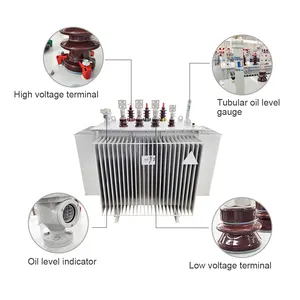 Медная обмотка S11 250KVA 6kV/10kV/11kV 0.4kV настраиваемый трехфазный масляный трансформатор