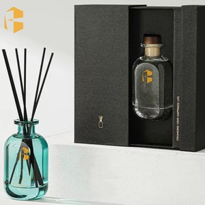 150ml al por mayor Etiqueta Privada Color translúcido lujo vidrio caña difusor botella vacía Aroma difusor botella con palos de caña - Product Image 1