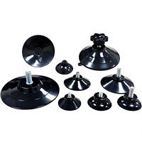 Ventouse à vis noire pour approvisionnement exclusif transfrontalier, ventouse en PVC M4/M5/M6 avec vis, ventouse à vide à longue vis