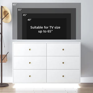 <span class=keywords><strong>Commode</strong></span> à <span class=keywords><strong>tiroirs</strong></span> en bois blanc bon marché avec éclairage LED, <span class=keywords><strong>6</strong></span> <span class=keywords><strong>tiroirs</strong></span>, meubles de chambre à coucher - Product Image 3