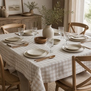 <span class=keywords><strong>Tissu</strong></span> tissé en lin pur à 100% à carreaux gingham pour robes et chemises - Product Image 5