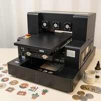 A4 Flatbed Printer UV dengan pernis UV DTF kondisi baru untuk pencetakan botol pena casing ponsel garansi 1 tahun untuk toko percetakan