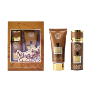 New Trending 2 Pcs Dubai Luxury Men's Perfume Gift Set Long Lasting Spicy Woody Citrus Fragrance EDP Lotion Bulk Perfume Set - Product Image 3