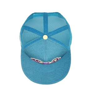 Custom Denim Canvas Velour Sandwich <b>Flat</b> Brim Embroidery Mesh Snapback Trucker <b>Hat</b> Fashionable Plush Casual Outdoor Beach Wear - Product Image 5