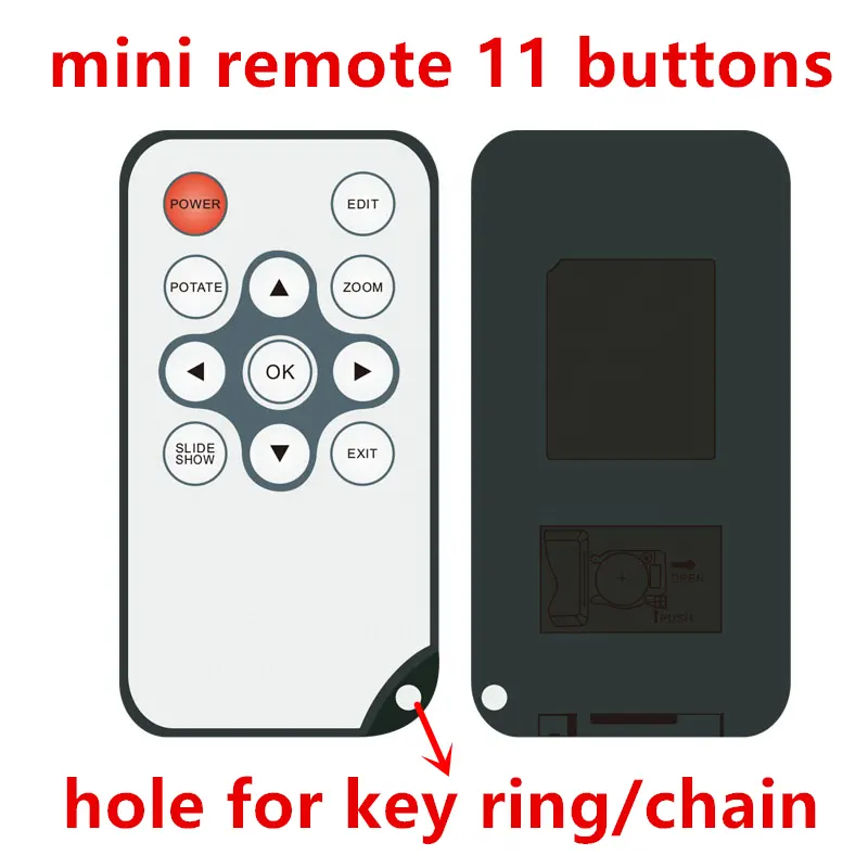 تخصيص صغير RC5 NEC الأشعة تحت الحمراء أو RF التحكم عن بعد مع مقاوم للماء 11 مفاتيح وثقب ل حلقة مفاتيح معدنية/سلسلة cr2025